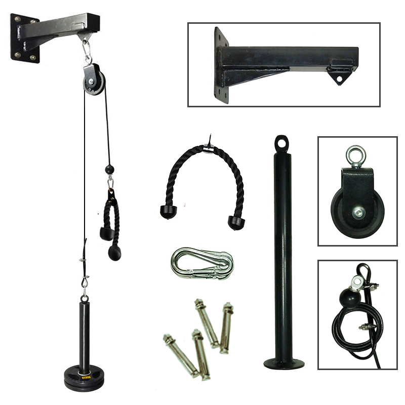Pulley Home Gym - GYMติดผนังฟิตเนสDIYรอกสายเครื่องBlasterเทรนเนอร์รอกสิ่งที่แนบมาBiceps Tricepsออกกำลังกายดึงเชือก
