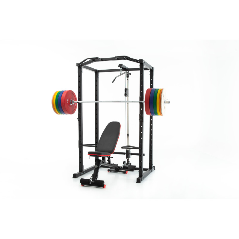 Squat Rack Power - เครื่องออกกำลังกายแบบมัลติฟังก์ชั่นสำหรับใช้ในบ้าน ยูนิเซ็กซ์ พร้อมแท่นสควอท โมเดิร์น พาวเวอร์ เคจ