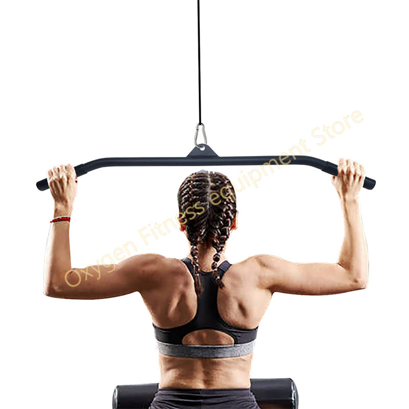 Pulley Home Gym - 29/39/48นิ้ว LAT Pulldown Bar สิ่งที่แนบมาสำหรับสายเครื่องรอกระบบ Biceps