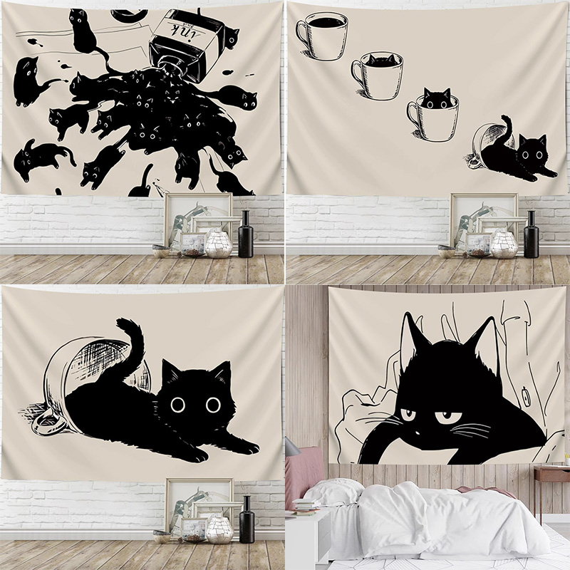 Home Gym Decor - INS สไตล์แขวนผ้าน่ารักตกแต่ง Tapestry ห้องนั่งเล่น Tapestry