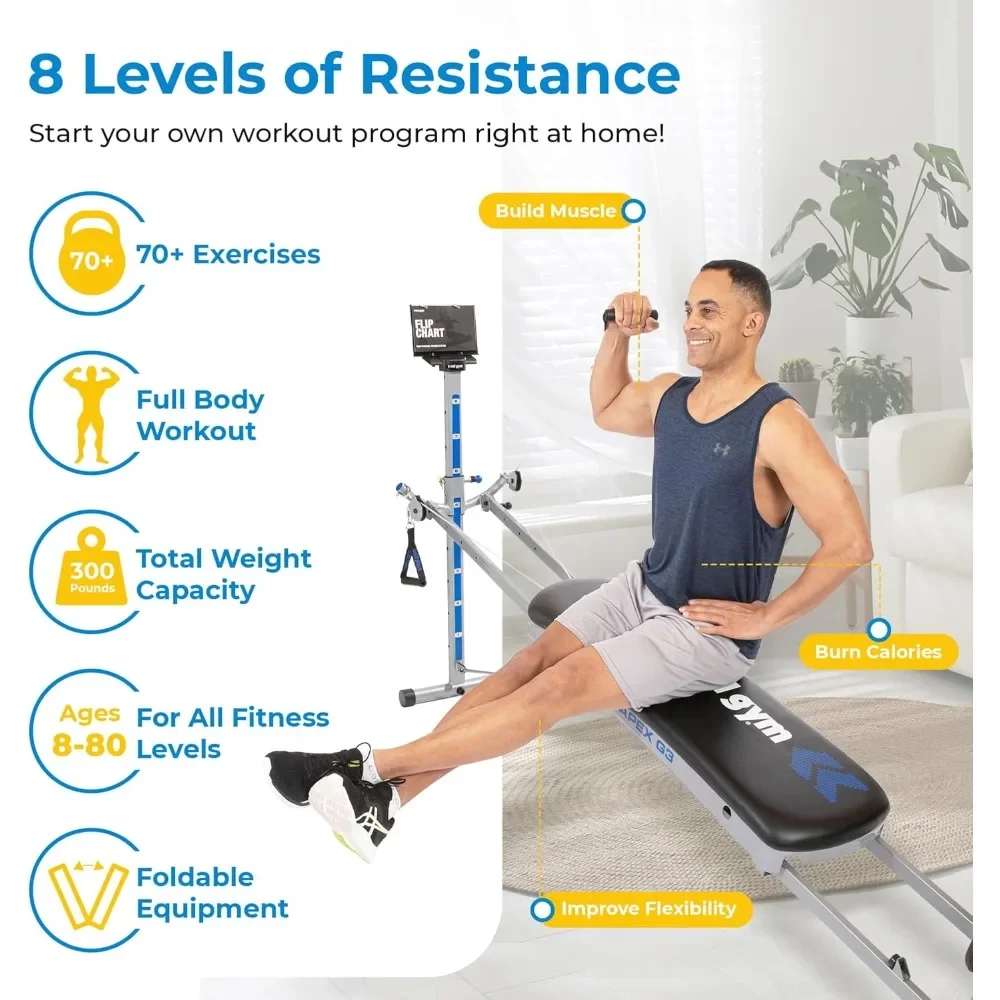 Home Gym Total Fitness - APEX อุปกรณ์ออกกำลังกายอเนกประสงค์สำหรับใช้ในบ้าน ฝึกความแข็งแรงทั่วร่างกาย คุณภาพดี