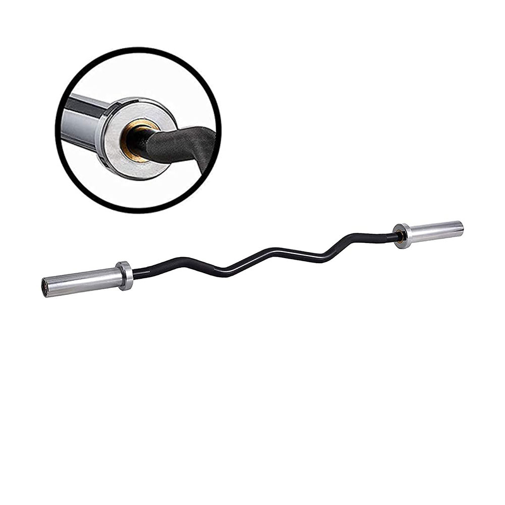 Barbell Curl Bar - บาร์เบลแบบไร้รอยต่อพร้อมด้ามจับกว้างเพื่อความมั่นคงของไหล่ สำหรับการออกกำลังกายด้วยน้ำหนักอิสระ หมวดหมู่สินค้าใหม่