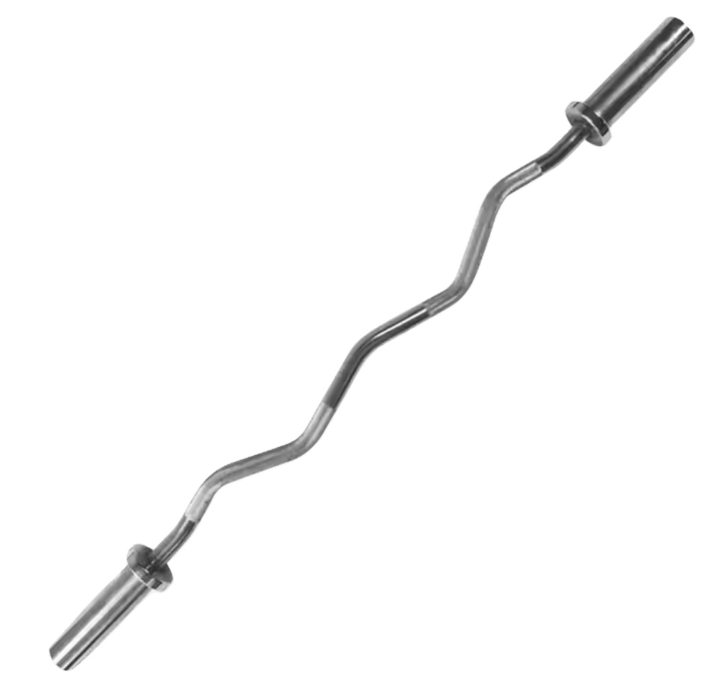 Barbell Curl Bar - บาร์เบล E-z Curl ชุบโครเมียมแข็งคุณภาพระดับมืออาชีพสำหรับกีฬา