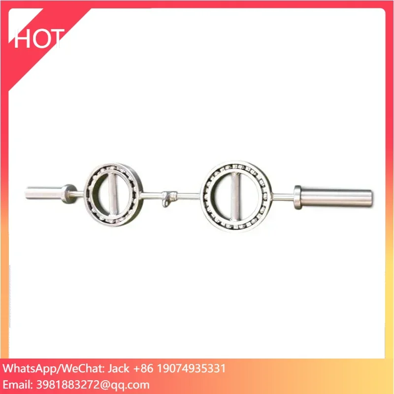 Barbell Curl Bar - บาร์เบลยกน้ำหนัก MKAS Fitness สำหรับเพาเวอร์ลิฟติ้ง ด้ามจับทรงกลมสำหรับบริหารกล้ามแขน บาร์เบลแบบหมุนได้