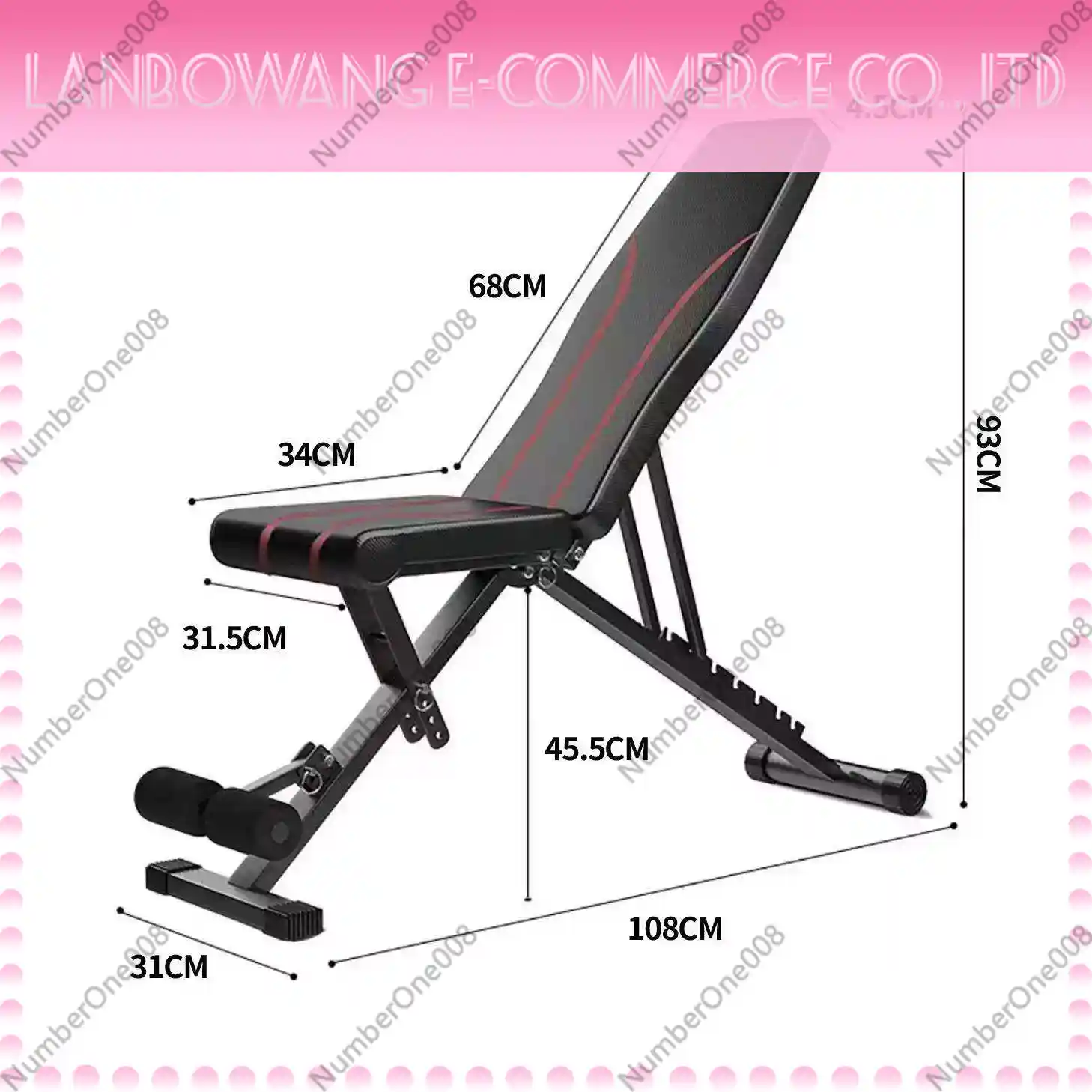 Home Gym Installation - ม้านั่งยกน้ำหนักแบบพับได้ สำหรับออกกำลังกายหน้าท้อง ซิทอัพ อุปกรณ์ฟิตเนสสำหรับยิมที่บ้าน ติดตั้งง่าย