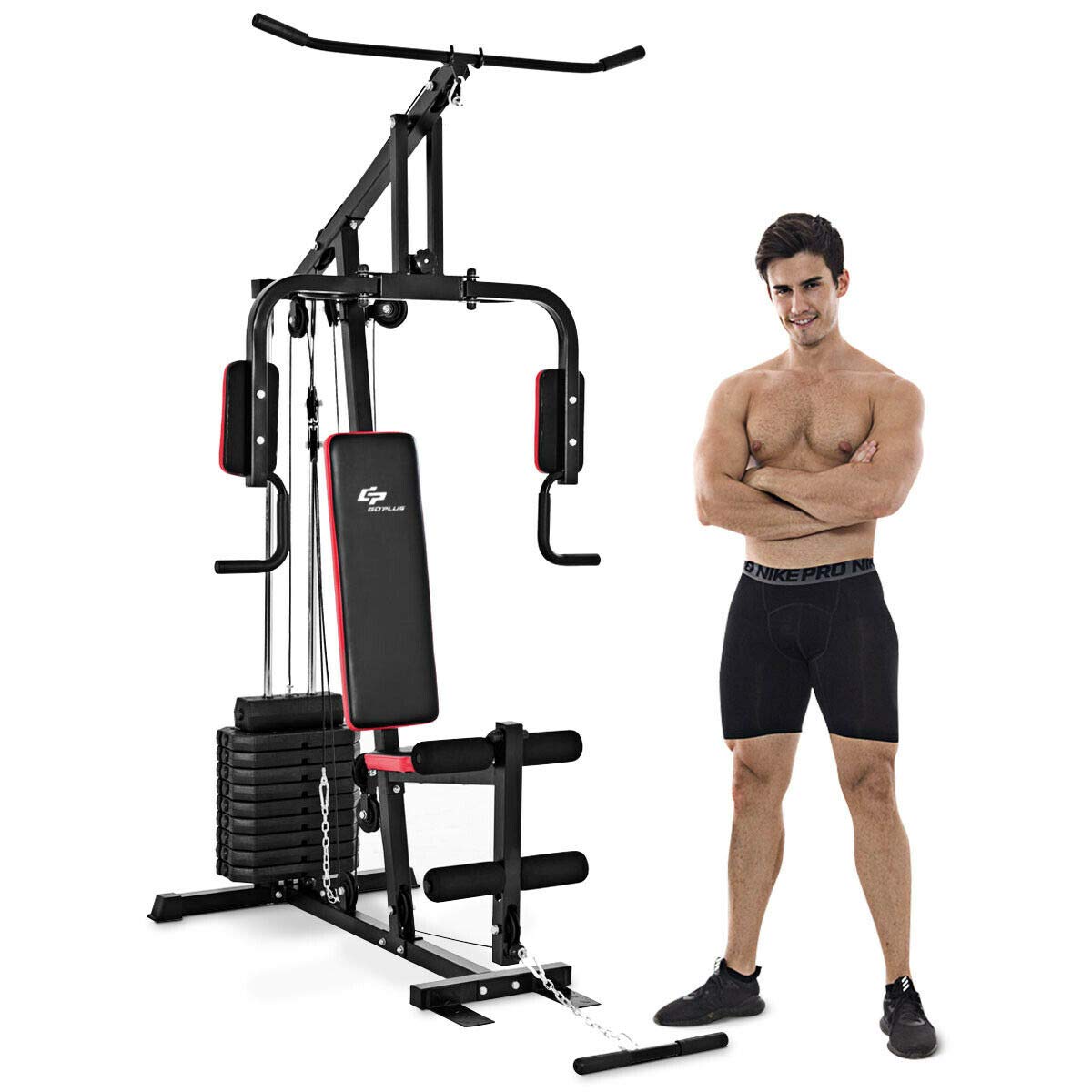 Home Gym Total Fitness - อุปกรณ์ออกกำลังกายแบบมัลติฟังก์ชั่นสำหรับการฝึกความแข็งแรงของร่างกายทั้งหมด ปรับแต่งได้ตามต้องการ
