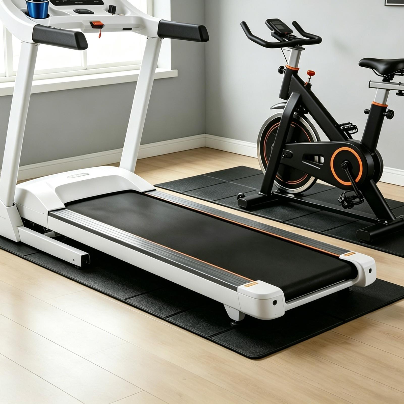 Home Gym Equipments - แผ่นรองพื้นลู่วิ่งไฟฟ้ากันลื่น ดูดซับแรงสั่นสะเทือน กันน้ำ แผ่นรองพื้นสำหรับลู่วิ่งไฟฟ้า สำหรับใช้ในบ้าน ยิม