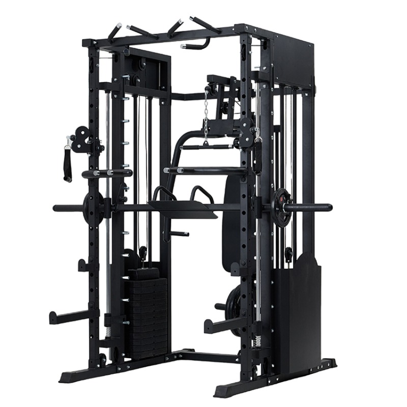 Home Gym One Machine - YTYIN อุปกรณ์ออกกำลังกายอเนกประสงค์แบบครบวงจร พร้อมเครื่องสมิธแมชชีน สายเคเบิล แร็คยกน้ำหนัก และเครื่องกดขา