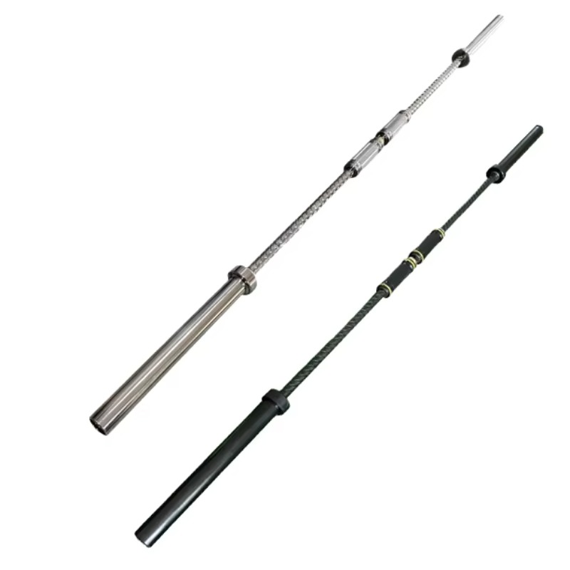 Barbell Curl Bar - บาร์เบลโลหะผสมแบบพกพาหลายขนาด ป้องกันการลื่น สำหรับฝึกยกน้ำหนักแบบตรงและแบบโค้งงอ