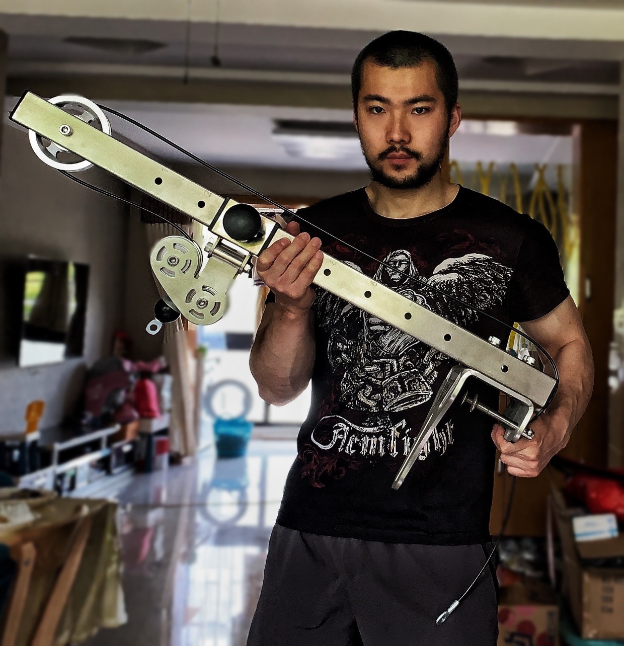 Pulley Home Gym - เครื่องฝึกแขนและข้อมือแบบมืออาชีพ 100 กก. เครื่องฝึกการต่อสู้แขน ระบบรอกสำหรับออกกำลังกายที่บ้านแบบหนัก สำหรับฝึกความแข็งแรงของมือและกล้ามเนื้อ