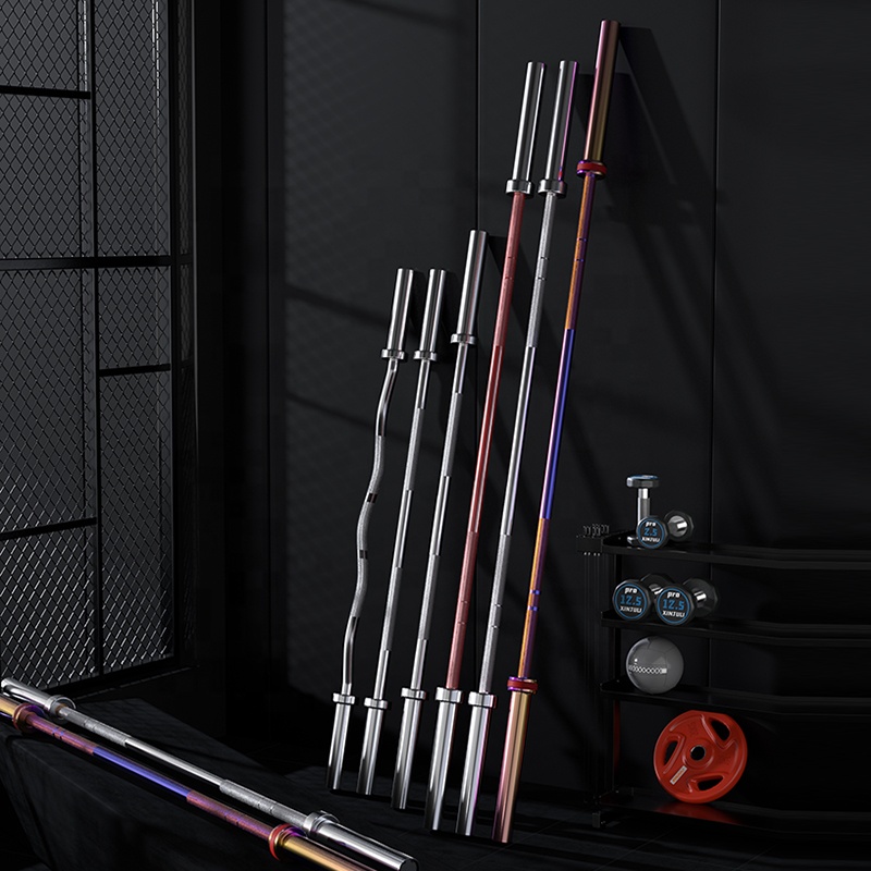 Barbell Curl Bar - บาร์เบลโครเมียมเชิงพาณิชย์ 14 กก. แบบโค้งงอ 700 ปอนด์
