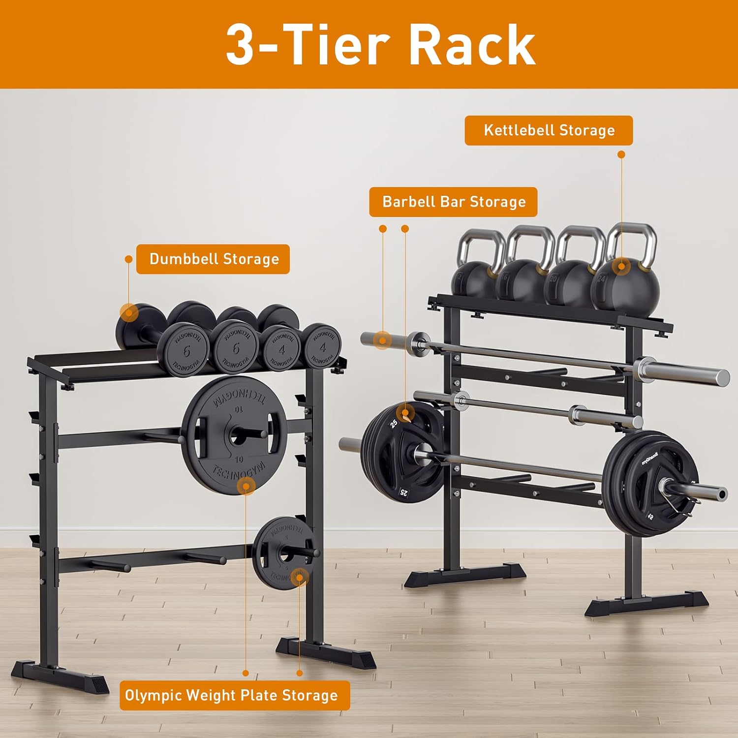 ชั้นวางเก็บน้ำหนักสำหรับฝึกควา - Home Gym Design บทวิจารณ์และราคา