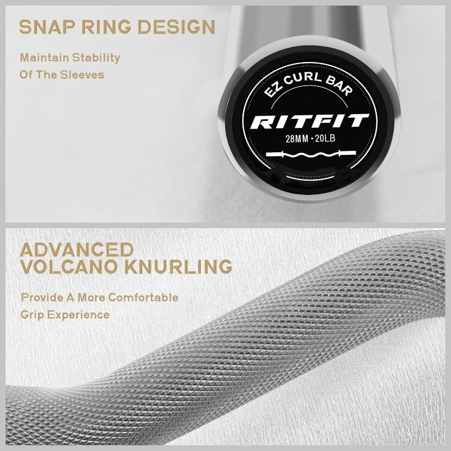 บาร์ EZ Curl ขนาด 2 นิ้ว พร้อม - Barbell Curl Bar บทวิจารณ์และราคา