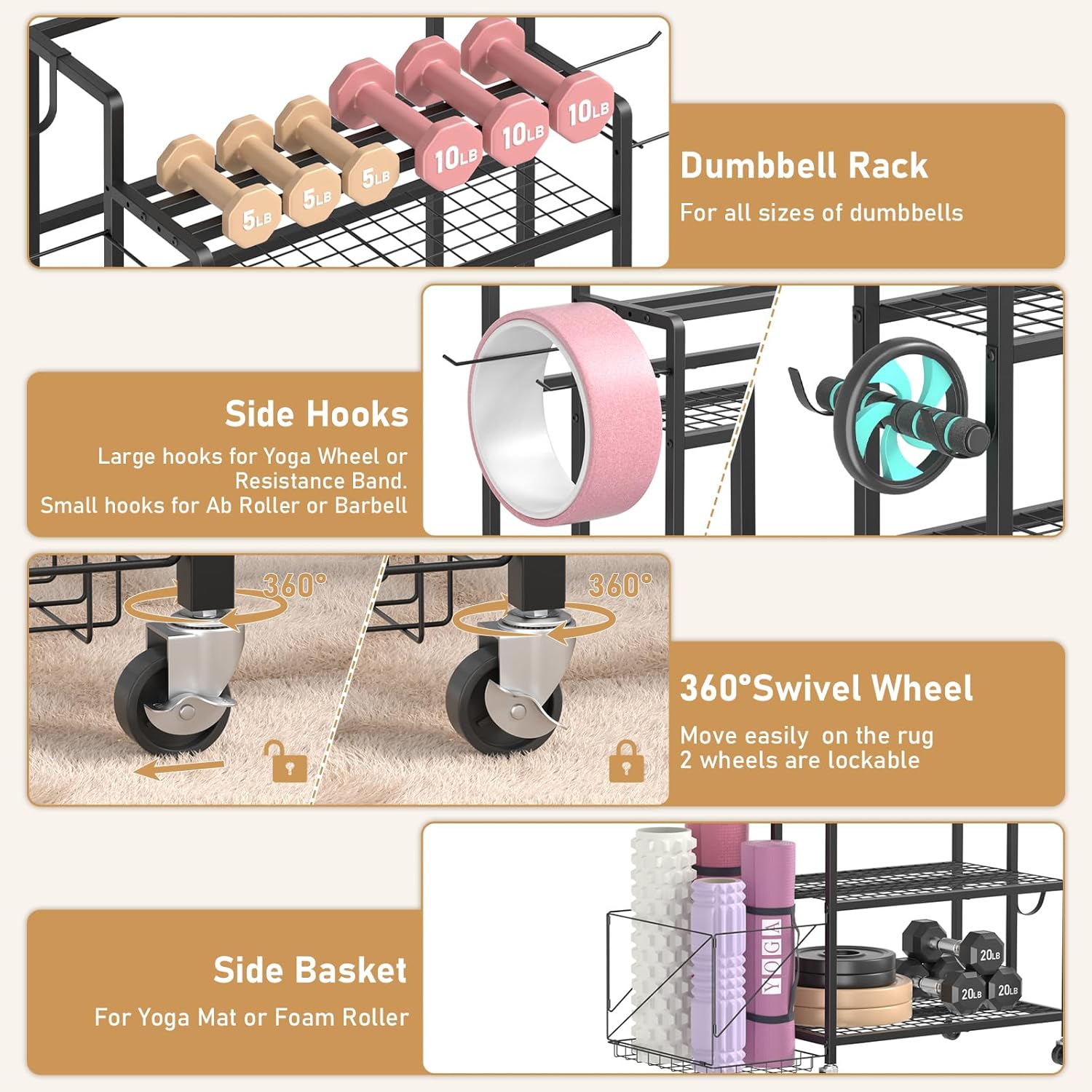 ที่เก็บอุปกรณ์ออกกำลังกายที่บ้ - Home Gym Equipments บทวิจารณ์และราคา