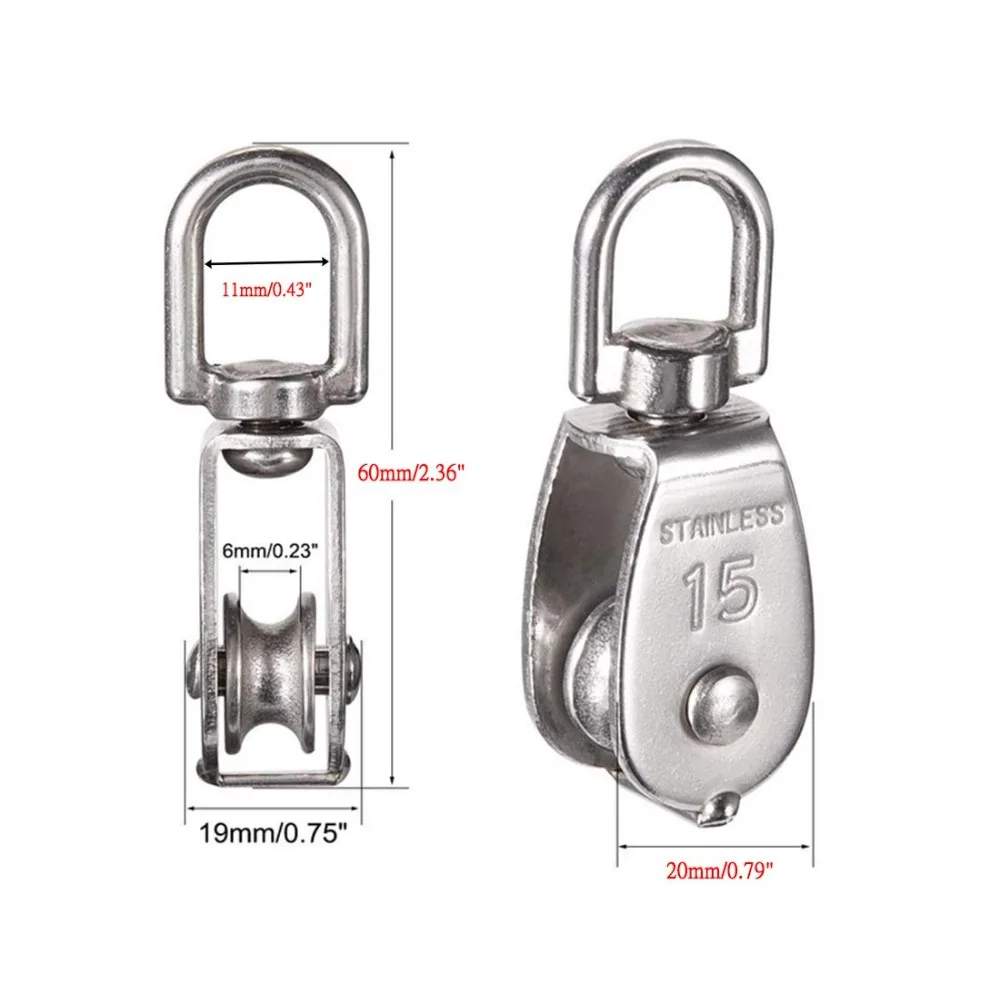 2/4 ชิ้น M15 ยกเดี่ยวรอก Rolle - Pulley Home Gym บทวิจารณ์และราคา