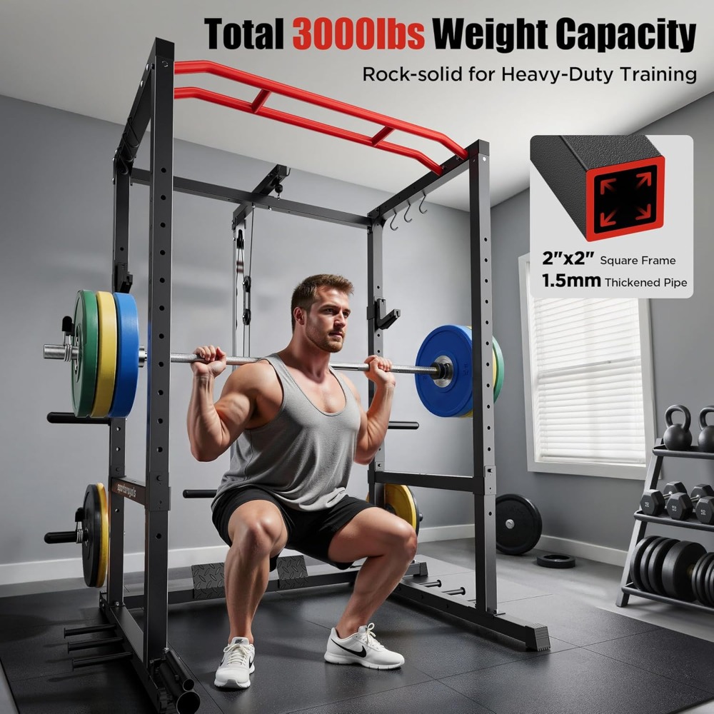 แร็คยกน้ำหนักอเนกประสงค์พร้อมร - Pulley Home Gym บทวิจารณ์และราคา