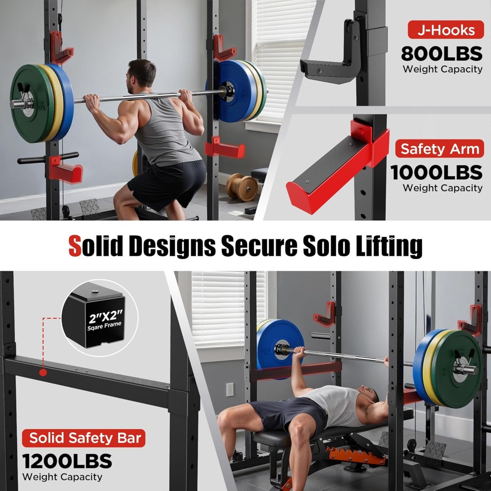 แร็คยกน้ำหนักอเนกประสงค์พร้อมร - Pulley Home Gym บทวิจารณ์และราคา