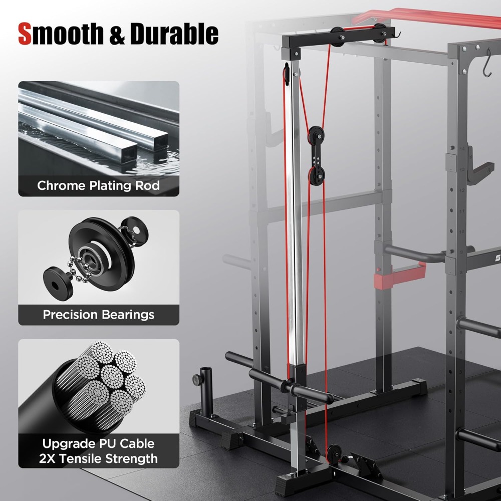 แร็คยกน้ำหนักอเนกประสงค์พร้อมร - Pulley Home Gym บทวิจารณ์และราคา