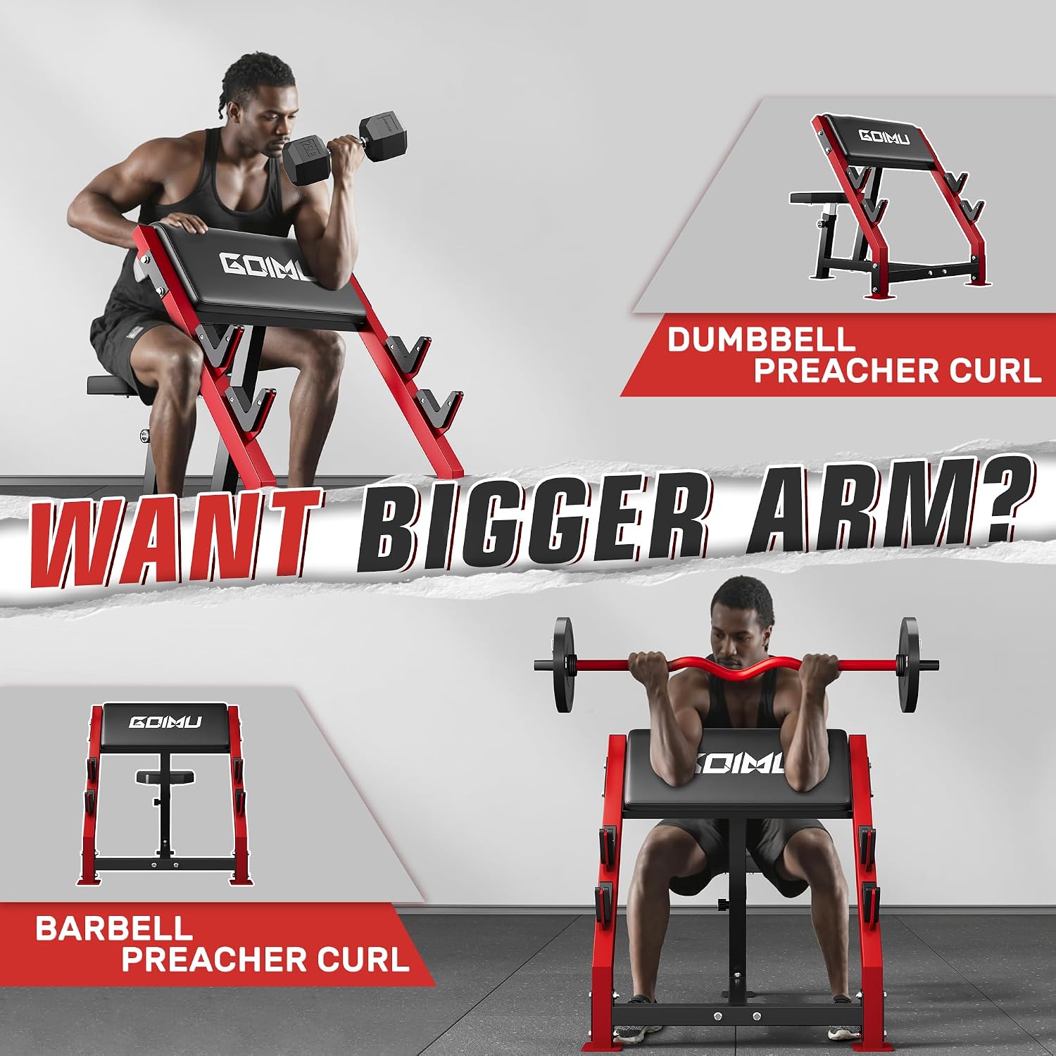 ม้านั่งปรับระดับได้สำหรับบริหา - Barbell Curl Bar บทวิจารณ์และราคา