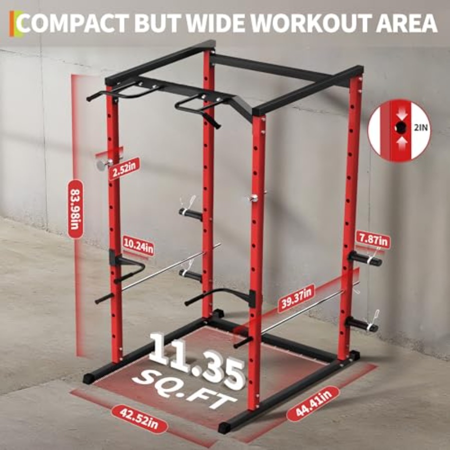 กรงยกน้ำหนักแบบ Heavy-Duty พร้ - Squat Rack Power บทวิจารณ์และราคา