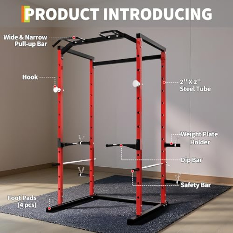 กรงยกน้ำหนักแบบ Heavy-Duty พร้ - Squat Rack Power บทวิจารณ์และราคา