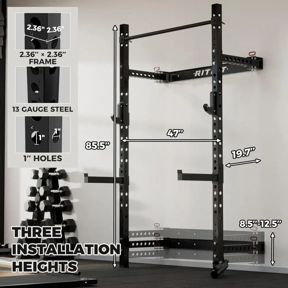 แร็คสควอทติดผนังขนาดกะทัดรัดสำ - Home Gym Design บทวิจารณ์และราคา