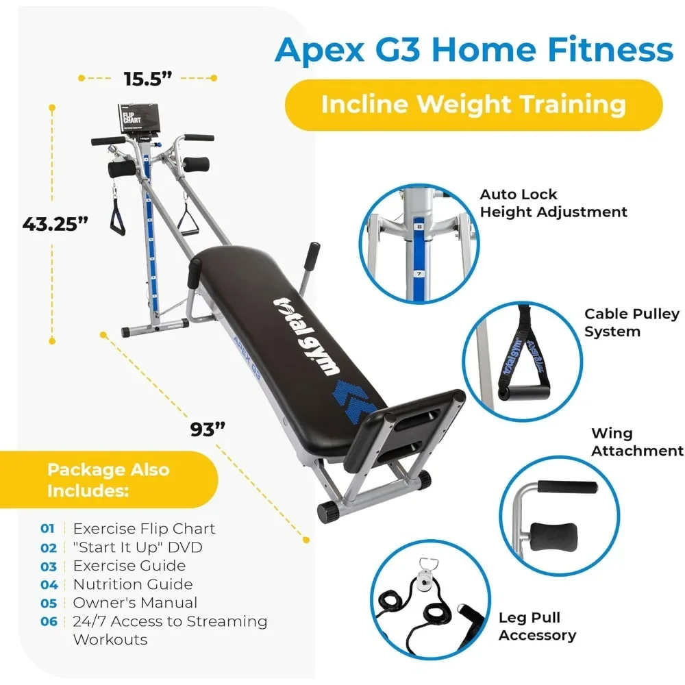 APEX อุปกรณ์ออกกำลังกายอเนกประ - Home Gym Total Fitness บทวิจารณ์และราคา