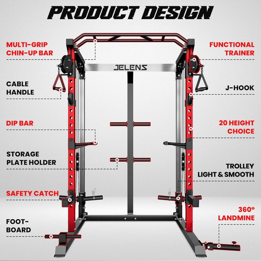 แร็คยกน้ำหนักอเนกประสงค์ 2000  - Pulley Home Gym บทวิจารณ์และราคา