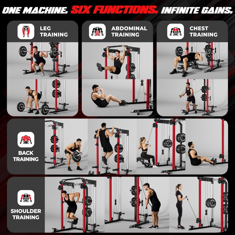 แร็คยกน้ำหนักอเนกประสงค์ 2000  - Pulley Home Gym บทวิจารณ์และราคา