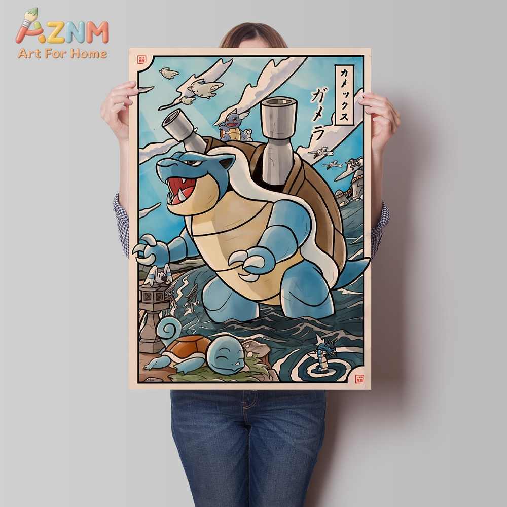 งานศิลปะบนผืนผ้าใบภาพวาดโปเกมอ - Home Gym Decor บทวิจารณ์และราคา