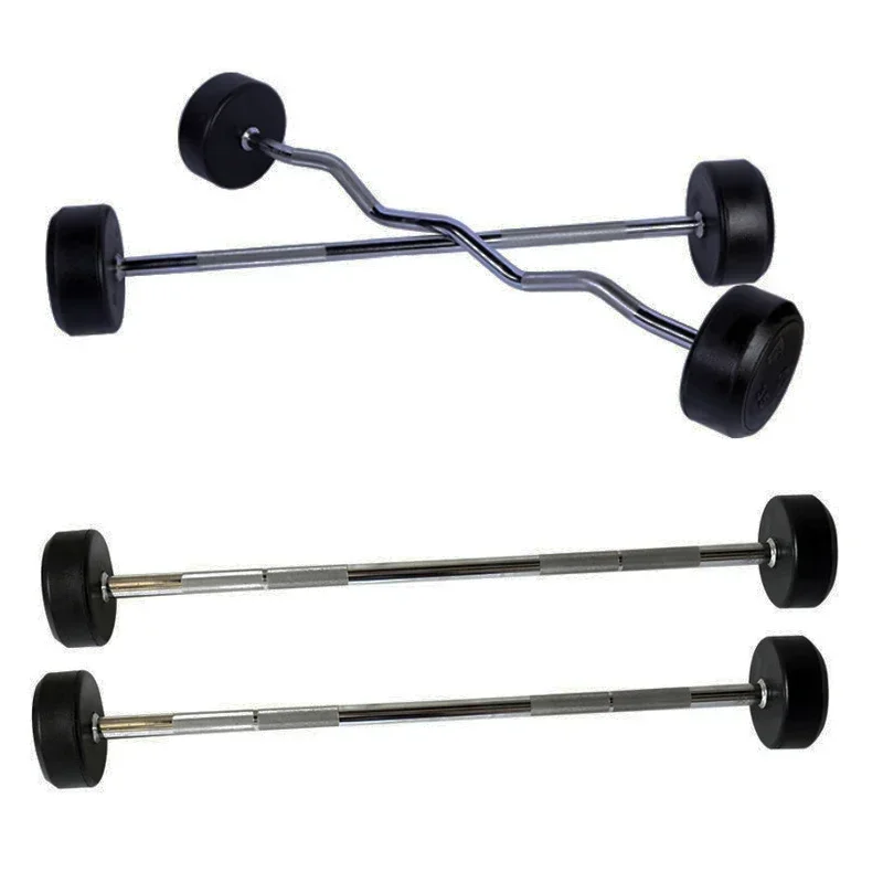 ชุดบาร์เบลแบบเคลือบยางทรงกลมพร - Barbell Curl Bar บทวิจารณ์และราคา