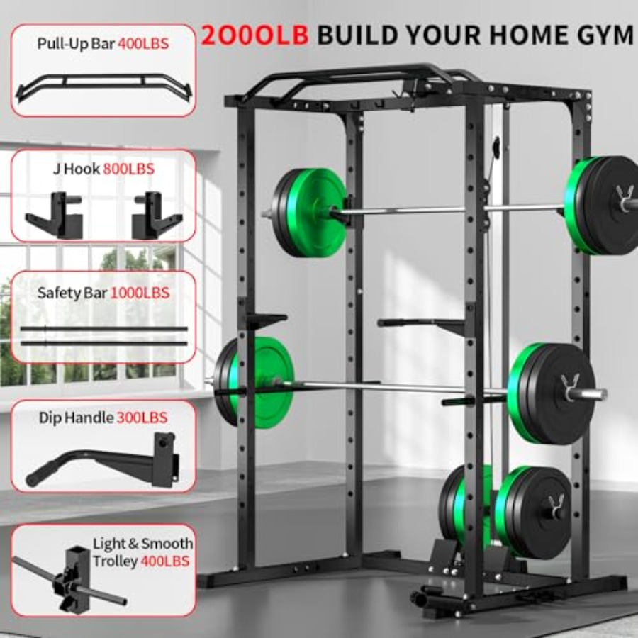 แร็คออกกำลังกายแบบมัลติฟังก์ชั - Squat Rack Power บทวิจารณ์และราคา