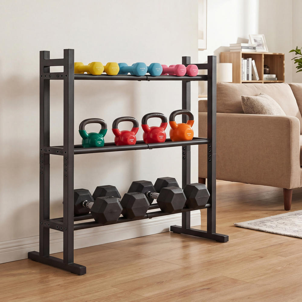 ชั้นวางดัมเบล 3 ชั้นแบบ Heavy  - Home Gym Equipments บทวิจารณ์และราคา