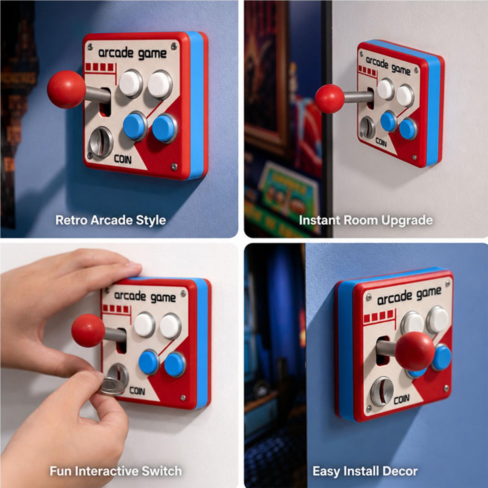ฝาครอบสวิตช์ไฟเกมอาร์เคดสไตล์เ - Home Gym Decor บทวิจารณ์และราคา